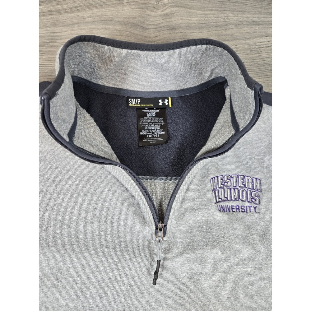Western Illinois University Pullover Small Gray Under‎ Armour Cold Gear Loose